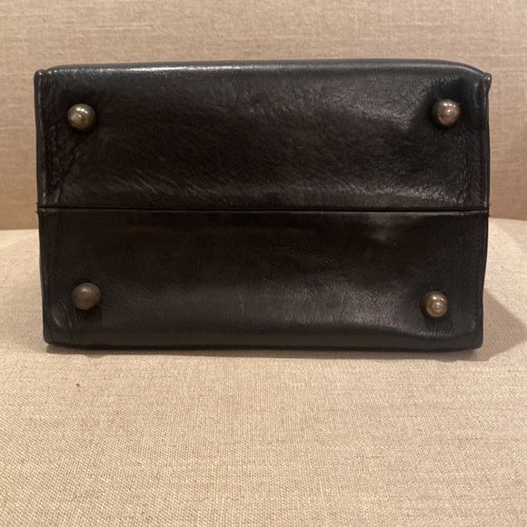 Vintage 1960s COACH Bonnie Cashin Black Lunch Bag Purse w/ Early Mexican Stripe - Picture 11 of 14